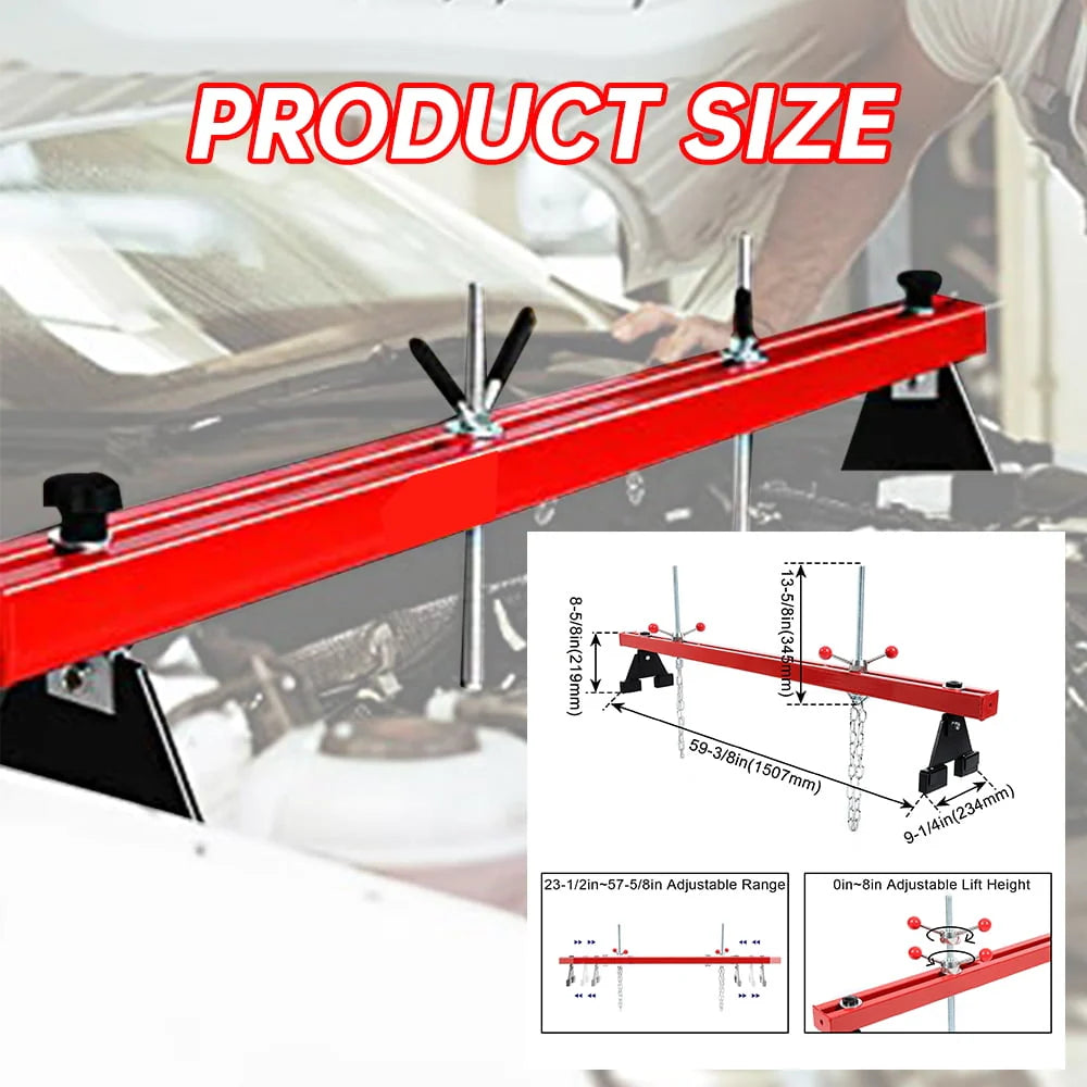 1100 Lbs Engine Support Bar with Dual Hooks D470028