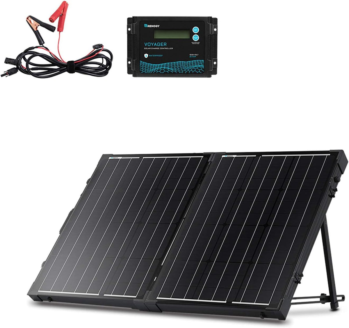 100 Watt 12 Volt Monocrystalline Portable Foldable Solar Panel Suitcase M158065