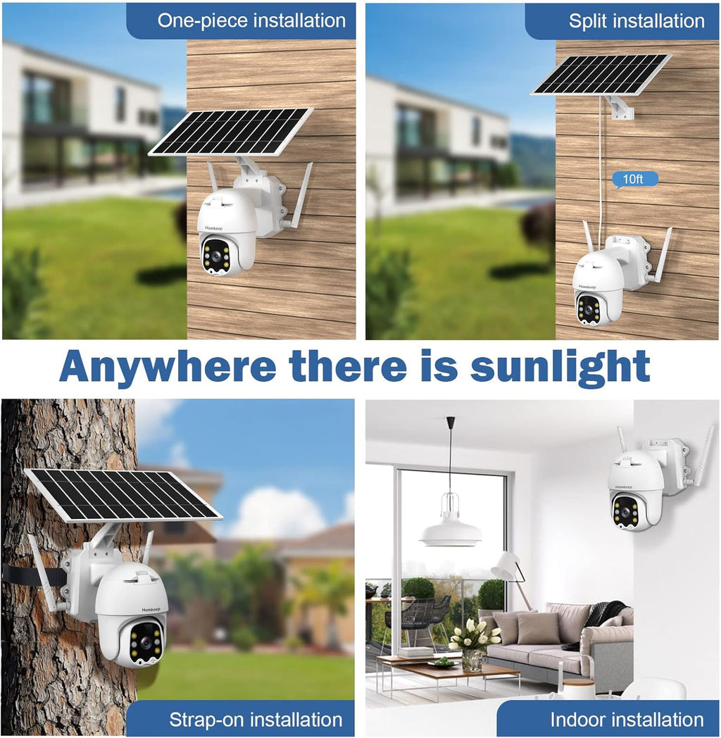 1080P Wireless WiFi Solar Security Camera with Night Vision D4965