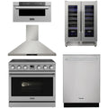 36 Electric Range, Range Hood, Dishwasher, Microwave and Wine Cooler C999