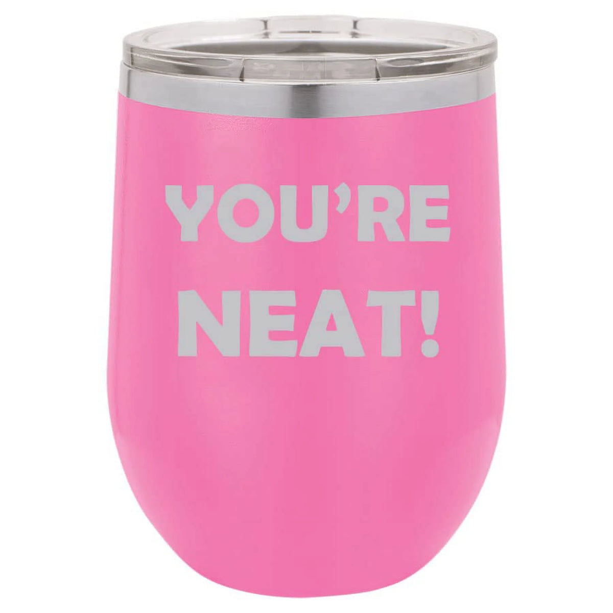12 oz Double Wall Vacuum Insulated Stainless Steel Stemless Wine Tumbler with Lid C8612