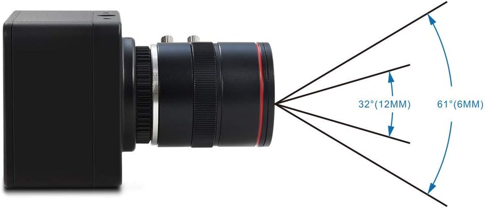 4K USB Camera with 6-12mm Varifocal Manual Lens Webcam K39450