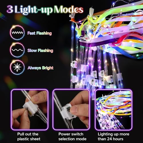 100 PCS Light Up Wands with 3 Colorful Flashing Modes L48673