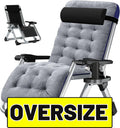 XL Zero Gravity Folding Reclining Lounge Chair with Cushion & Tray D398