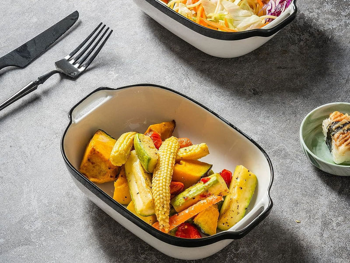 Ceramic Baking Dish Set of 4 with Carry Handles G4204