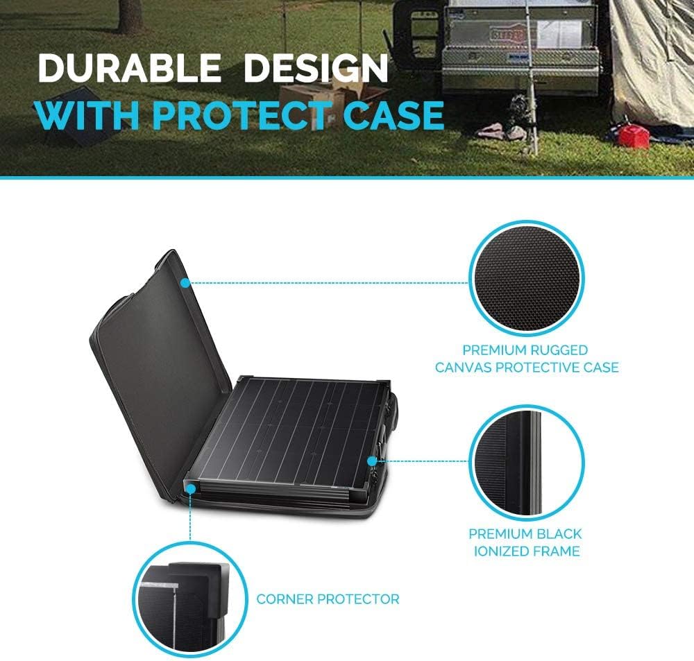 100 Watt 12 Volt Monocrystalline Portable Foldable Solar Panel Suitcase M158065