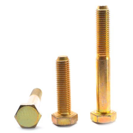 1/2 inch-13 x 4 3/4 inch Grade 8 Hex Cap Screw Alloy Steel Yellow Zinc Plated F900