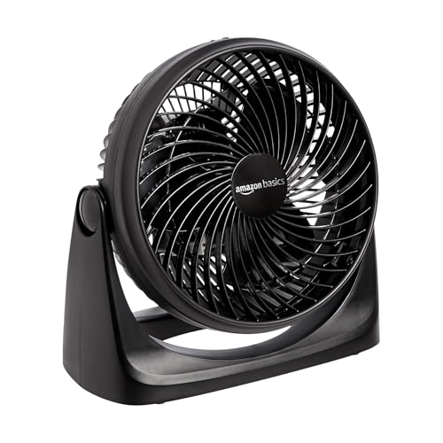 11-Inch Air Circulator Fan with 90-Degree Tilt Head, 3 Speed Settings, Black B39423