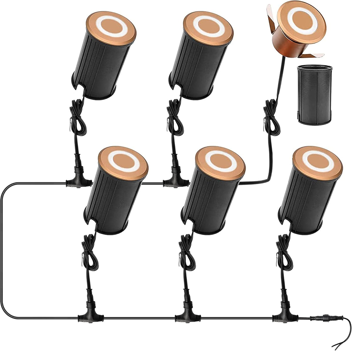 10W Low-Voltage IP67 Waterproof LED Landscape Lighting 6-Pack I5425