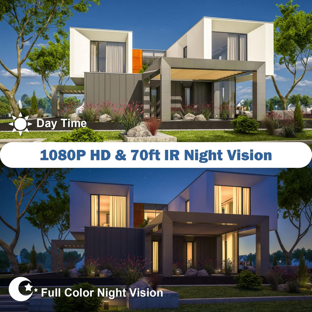 1080P Wireless WiFi Solar Security Camera with Night Vision D4965