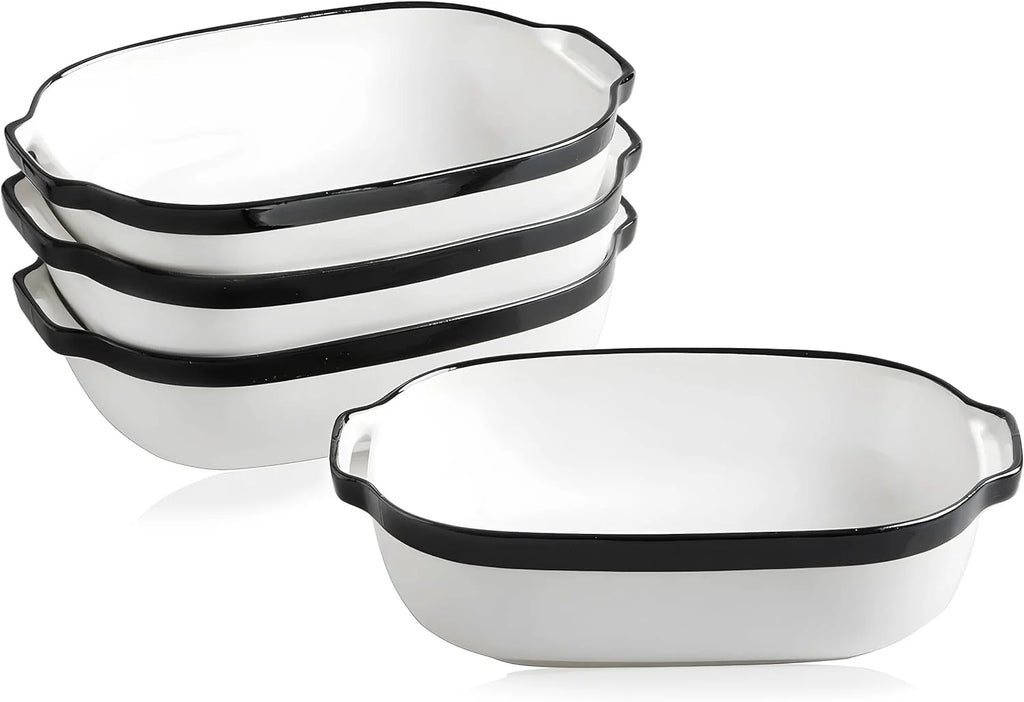 Ceramic Baking Dish Set of 4 with Carry Handles G4204