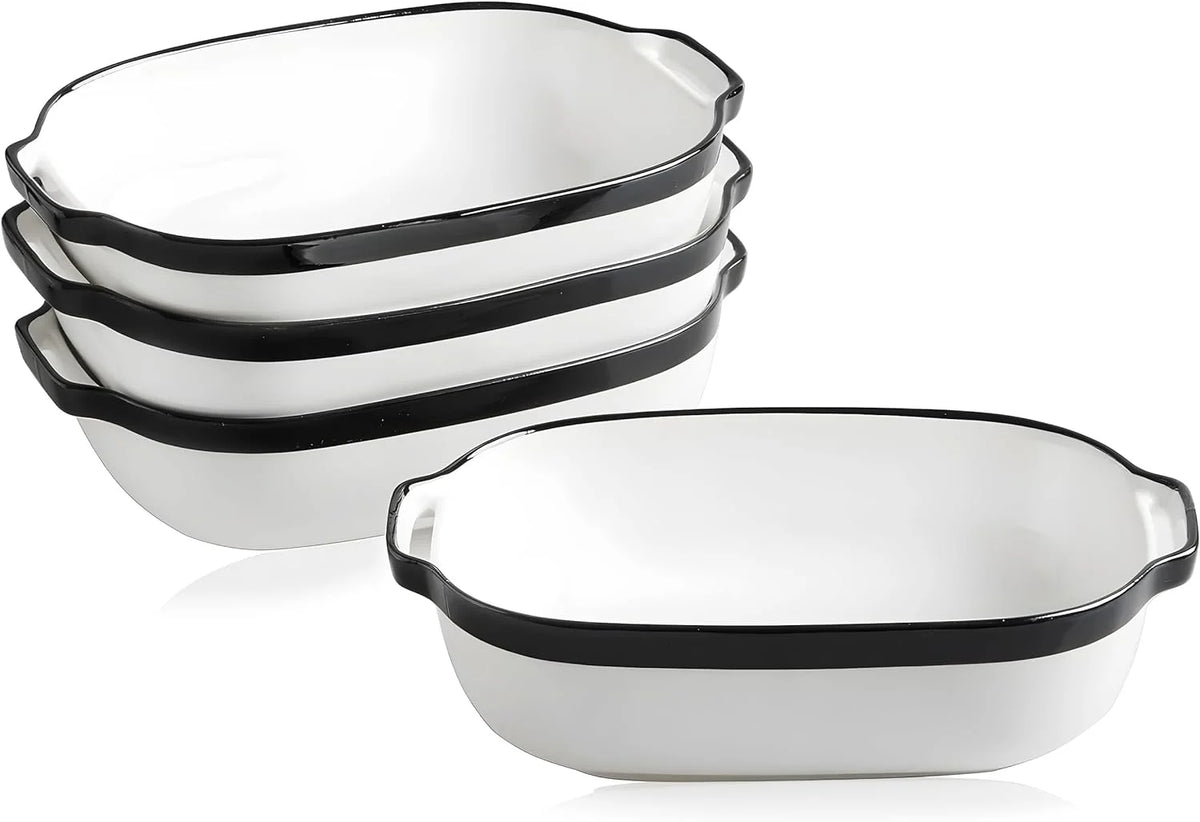 Ceramic Baking Dish Set of 4 with Carry Handles G4204