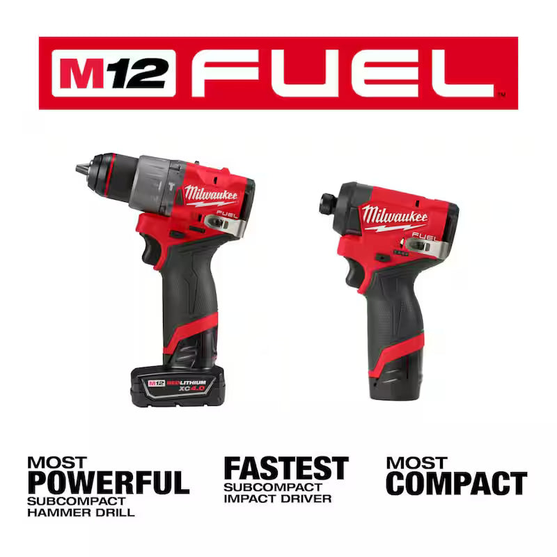 12-Volt Li-Ion Brushless Cordless Hammer Drill and Impact Driver Combo Kit (2-Tool) M587
