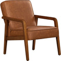 Light Brown Faux Leather Armchair M5419