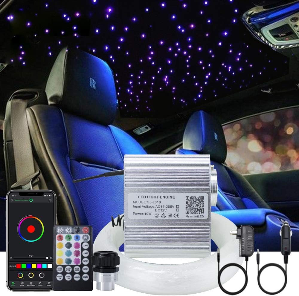 10W RGBW Twinkle Music Effect Fiber Optic Lights Kit 450 Strands 9.8ft B72749