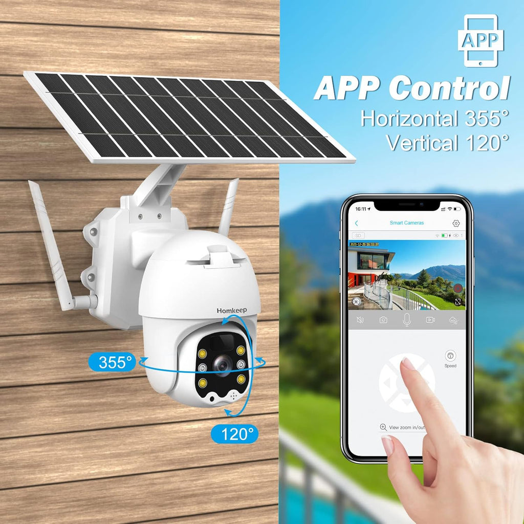 1080P Wireless WiFi Solar Security Camera with Night Vision D4965