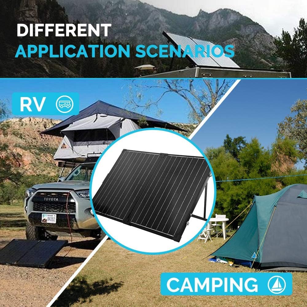 100 Watt 12 Volt Monocrystalline Portable Foldable Solar Panel Suitcase M158065