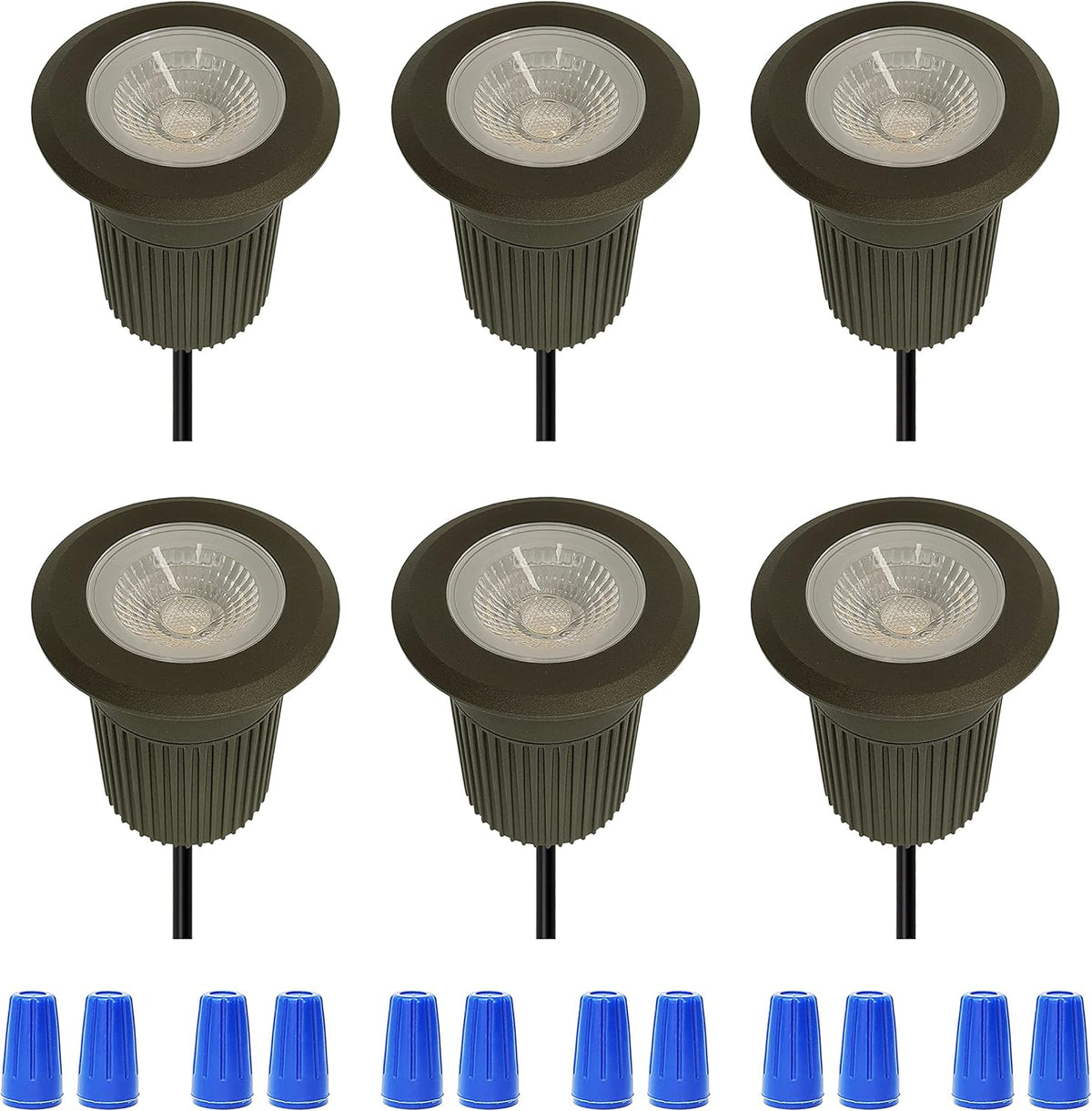 10W Low-Voltage IP67 Waterproof LED Landscape Lighting 6-Pack I5425