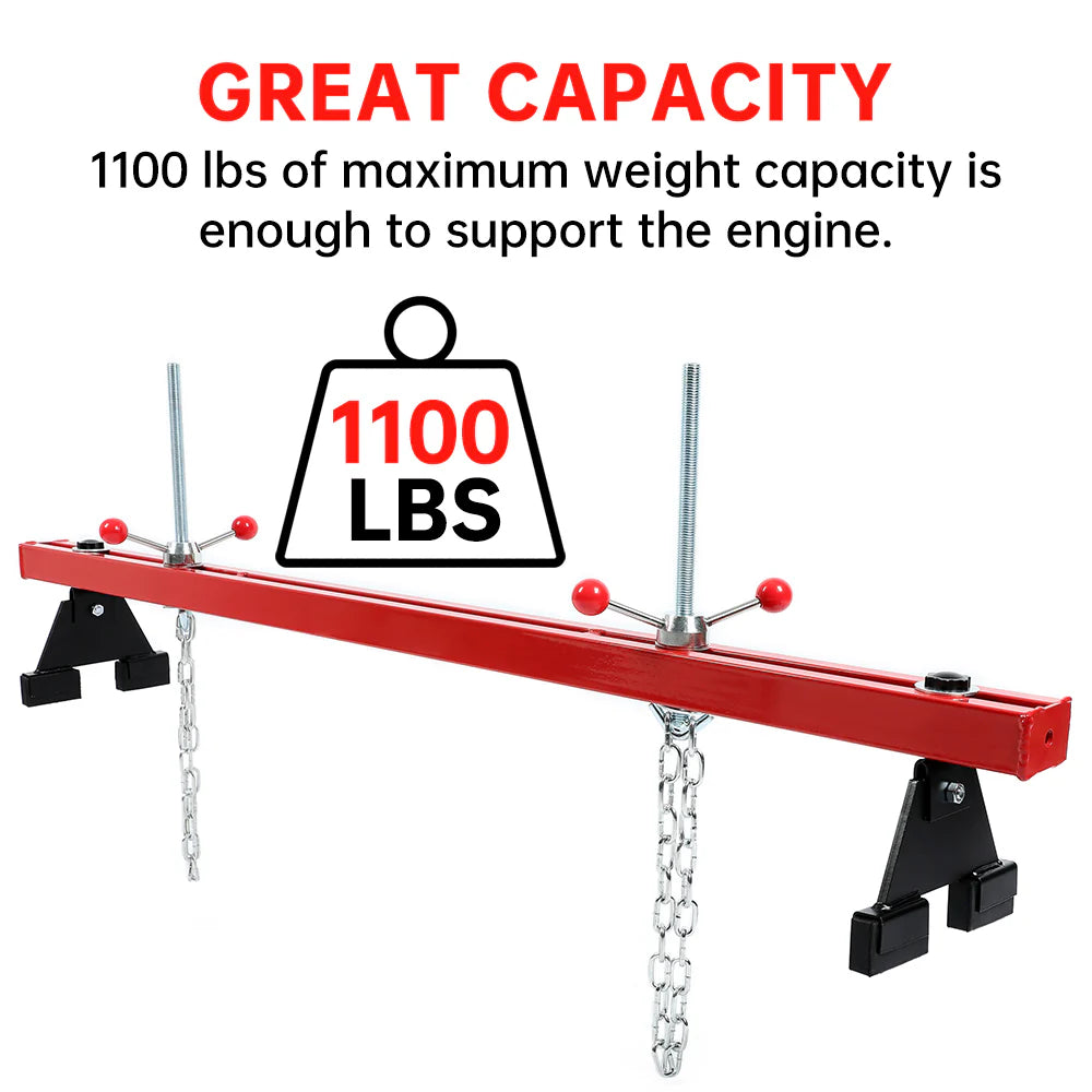 1100 Lbs Engine Support Bar with Dual Hooks D470028