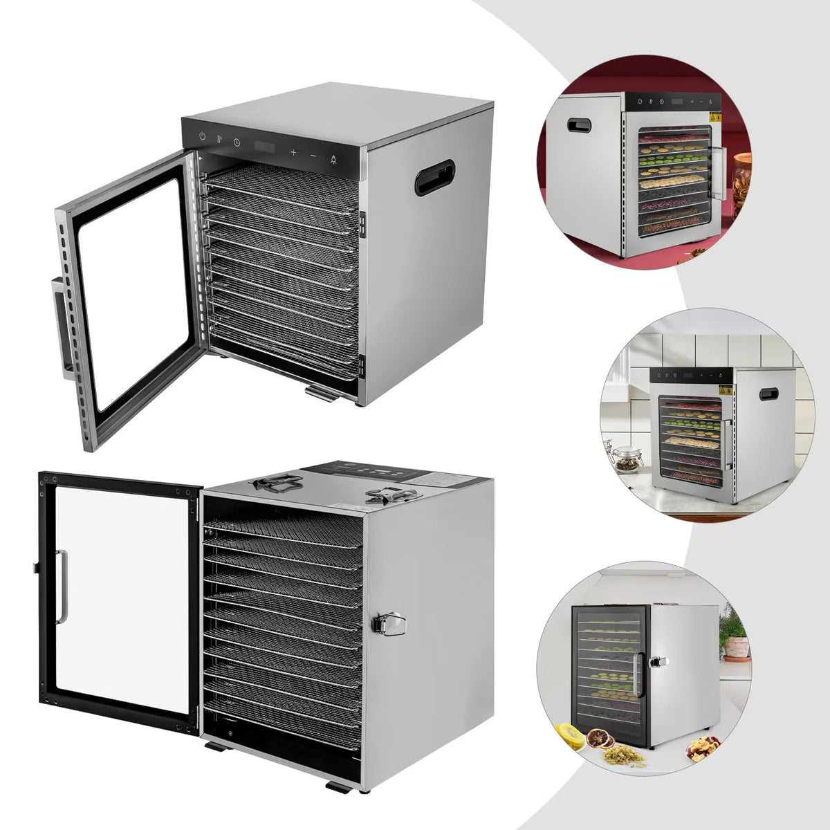 10-Tray Stainless Steel Food Dehydrator L6647