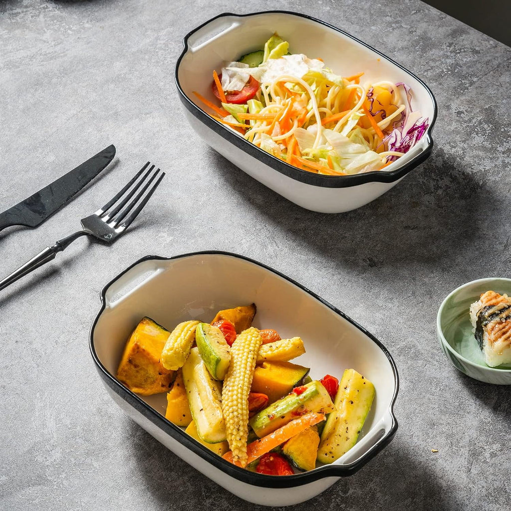 Ceramic Baking Dish Set of 4 with Carry Handles G4204