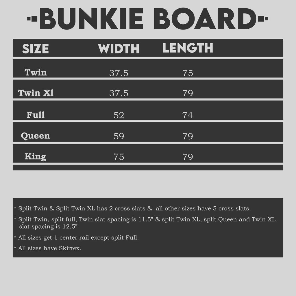 1.5 Split Wood Bunkie Board King G93599
