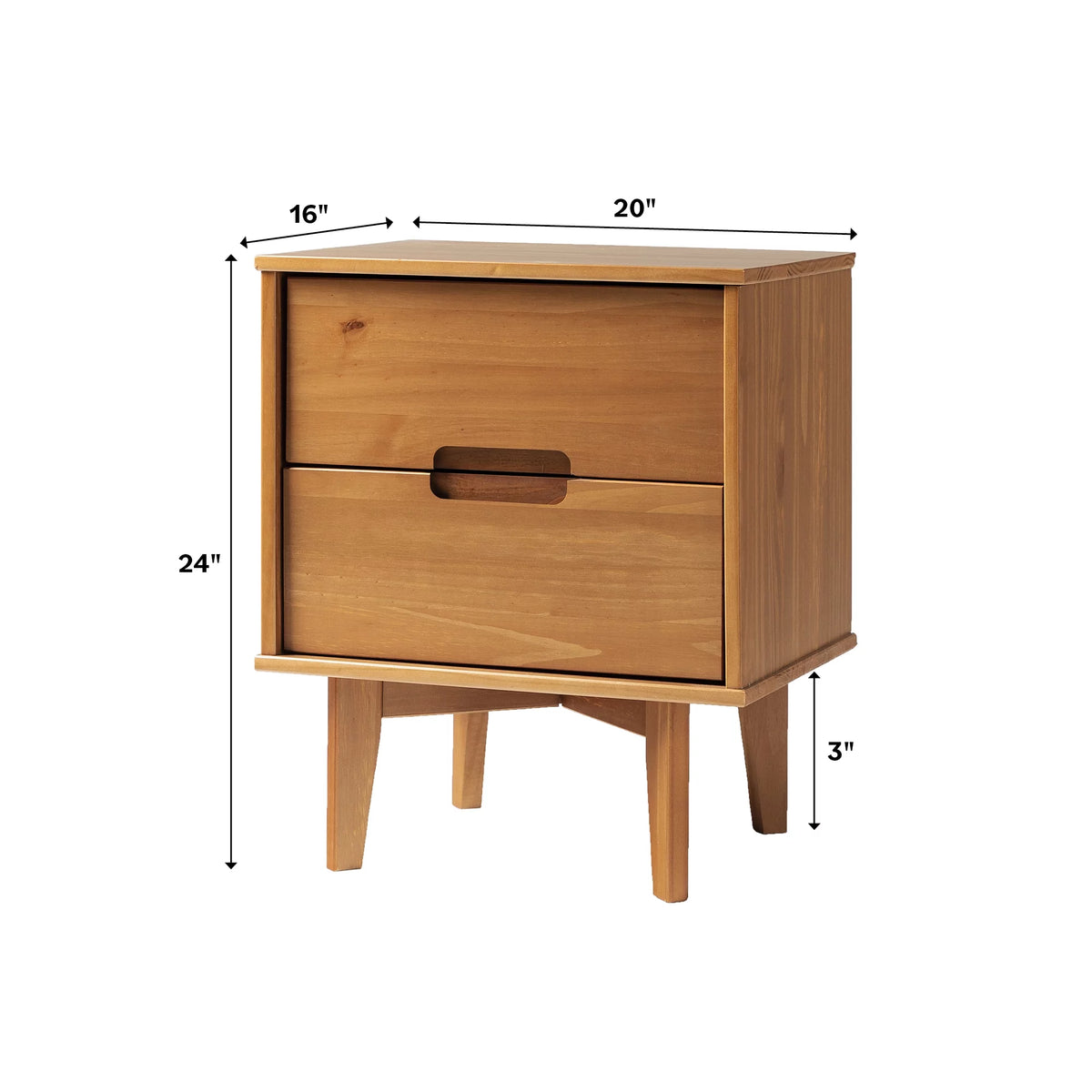 2-Drawer Nightstand H145