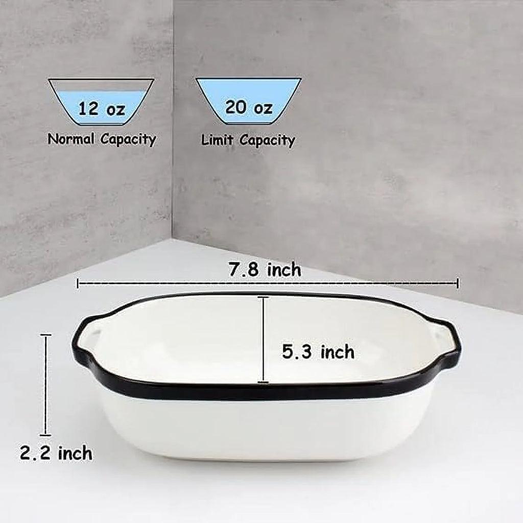 Ceramic Baking Dish Set of 4 with Carry Handles G4204