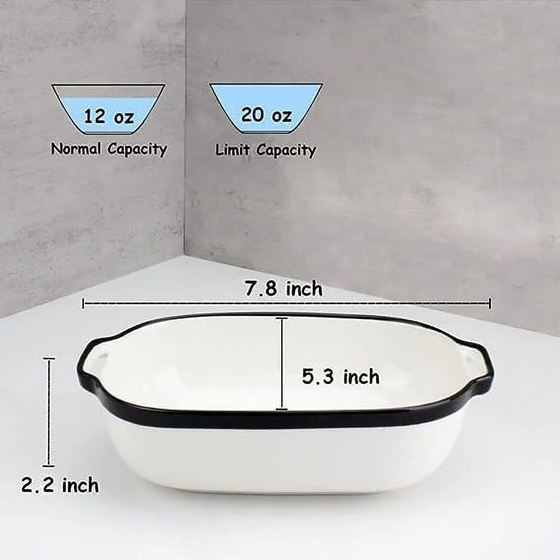 Ceramic Baking Dish Set of 4 with Carry Handles G4204