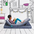 Folding Convertible Kids Play Couch, 4 Pieces, Blue Lagoon E66627