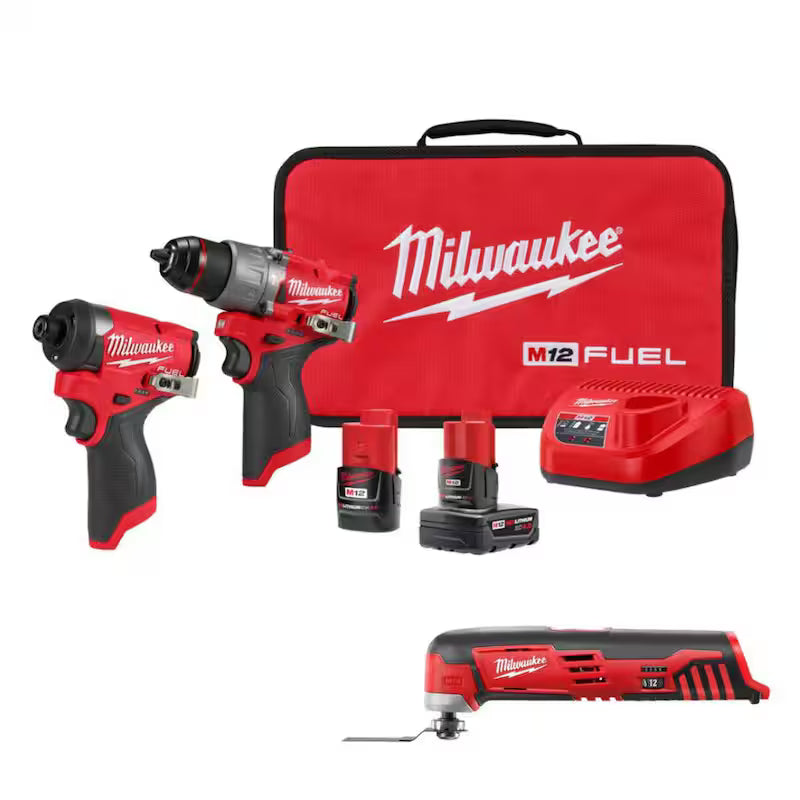 12-Volt Li-Ion Brushless Cordless Hammer Drill and Impact Driver Combo Kit (2-Tool) M587