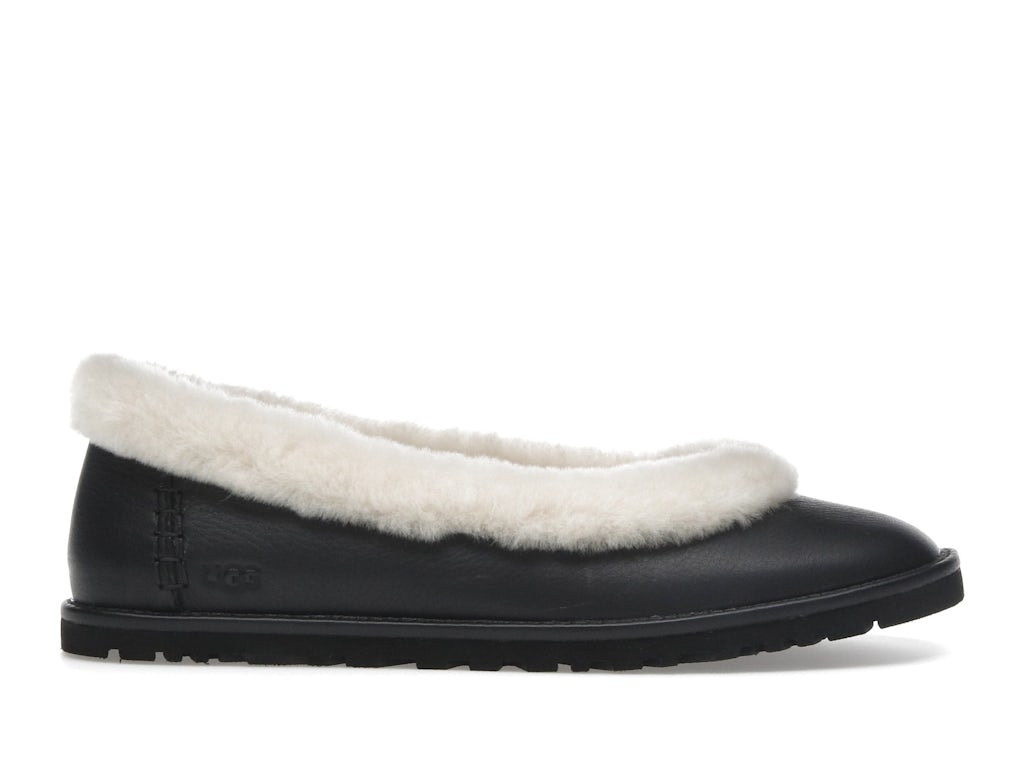 UGG Zora Leather Ballet Flat - Black (Women's)